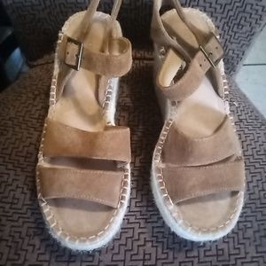 Soludos Wedges Cognac Brown size 5.5